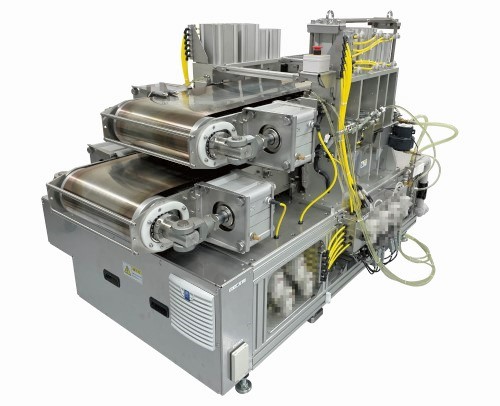 テスト用ダブルスチールベルトヒートプレスコンベヤ4号機　外観