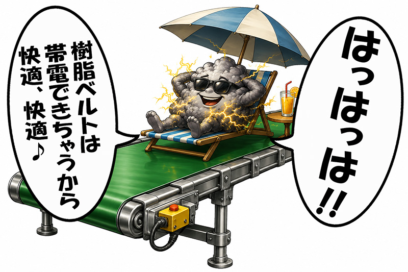 帯電しやすい樹脂ベルト